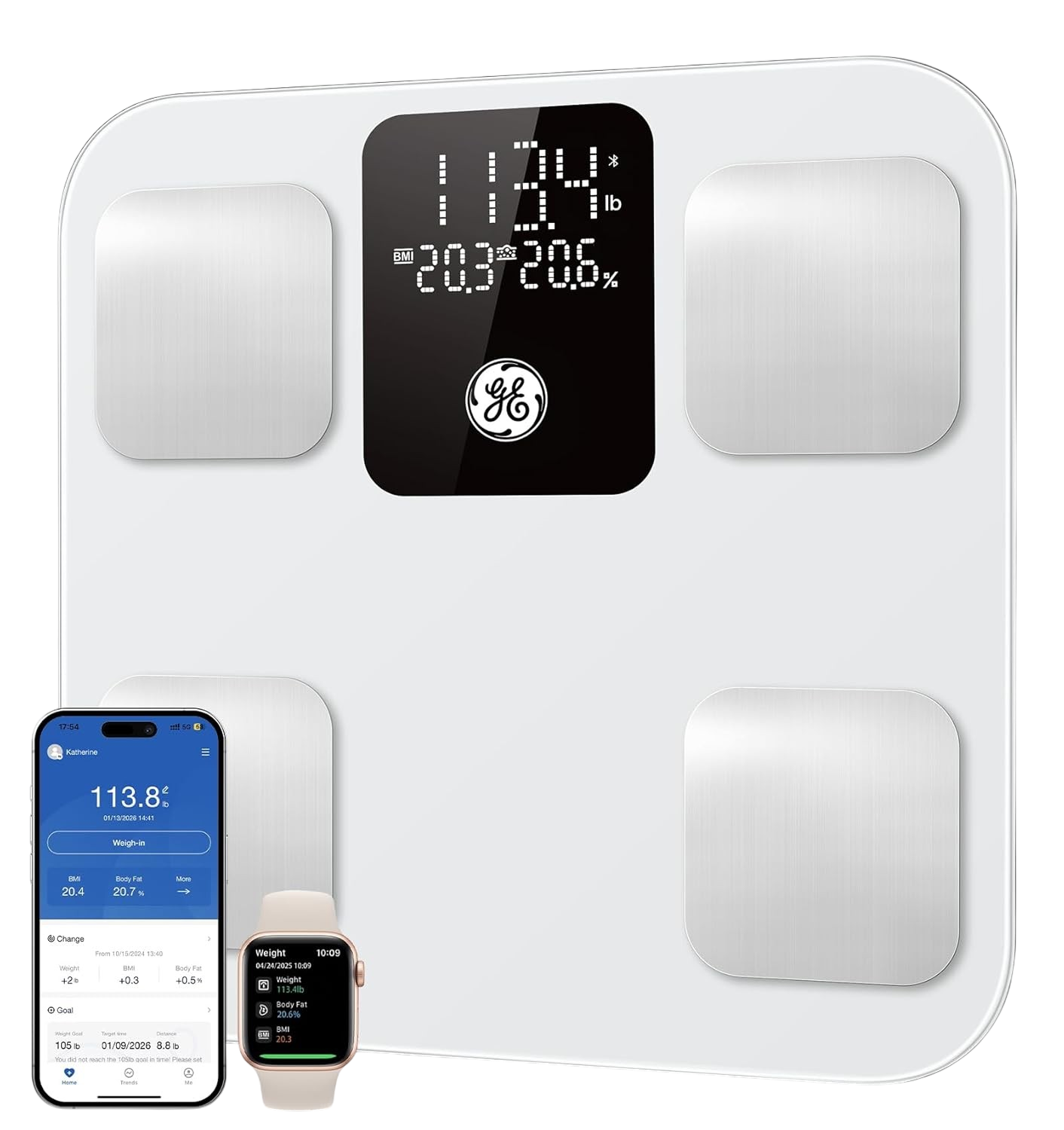 GE Smart Scale 14 body composition analyzer Bluetooth 400lb